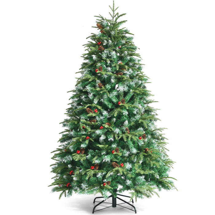 5/6 Feet Artificial Christmas Tree with LED Lights and Tips-5 ft