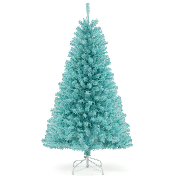 6 Feet Artificial Xmas Tree Pre-Lit with Folding Metal Stand-
