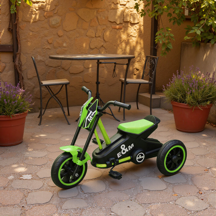 AIYAPLAY Kids Tricycle Baby Trike, Kids Trike with Pedal, 3 Wheel Toddler Balance Bike for Indoor Outdoor Use, Green