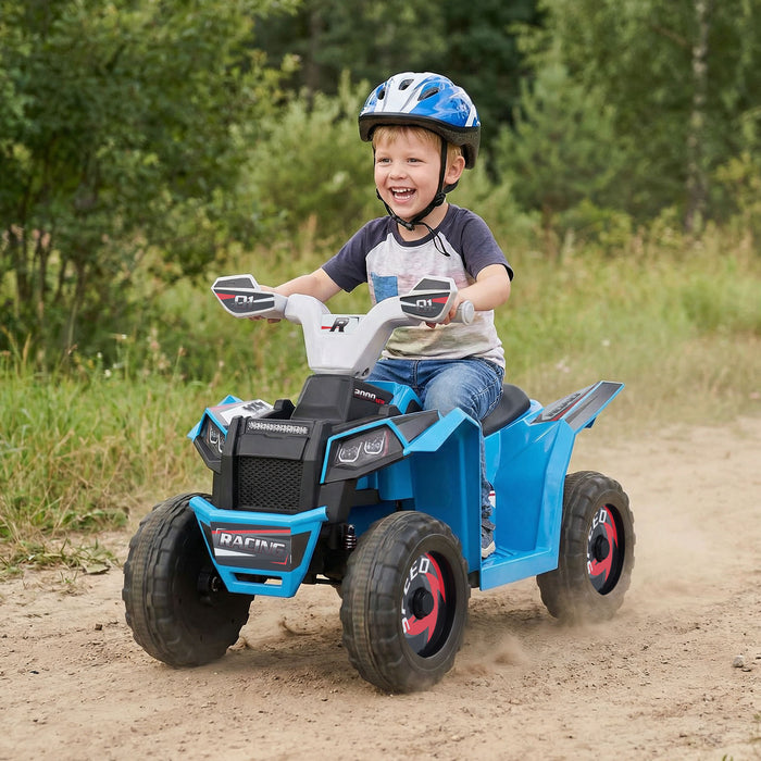 6V Kids Electric Quad with Removable Back Trailer Toddler Ride On ATV-