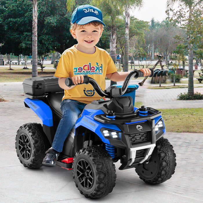 6V Kids Electric Quad Bike with Spray Function and Storage Box-