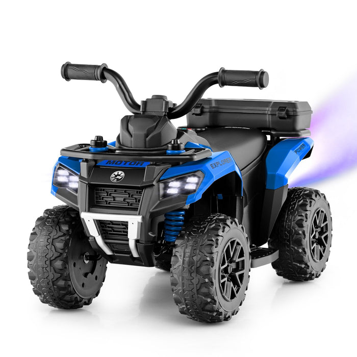 6V Kids Electric Quad Bike with Spray Function and Storage Box-