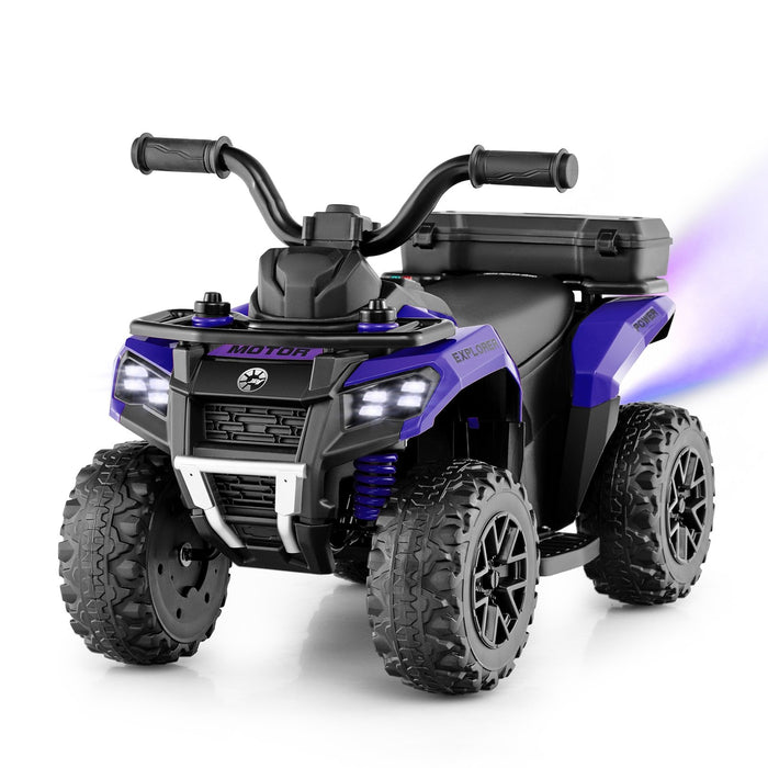 6V Kids Electric Quad Bike with Spray Function and Storage Box-