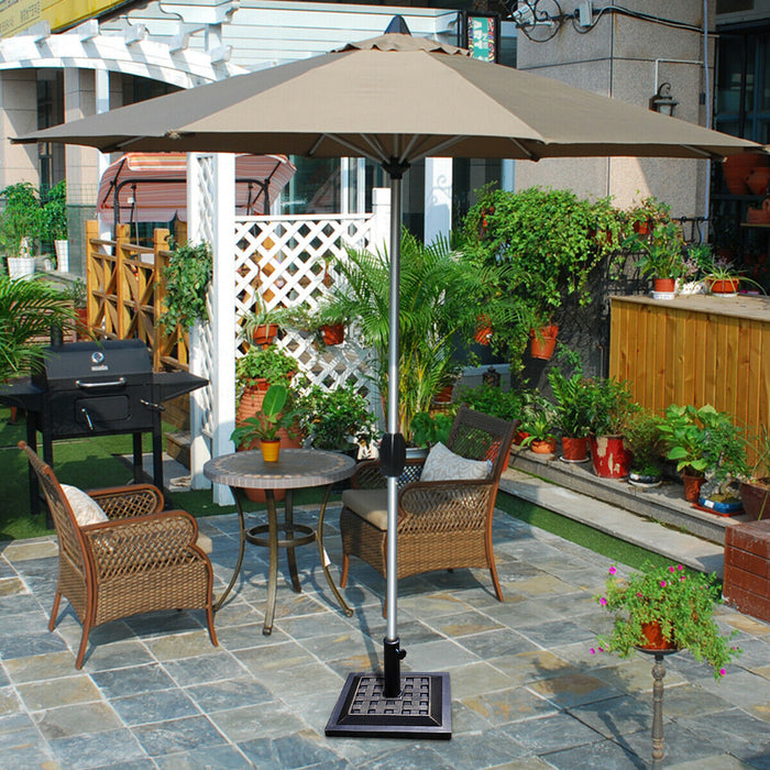 Parasol Accessories - 12KG Garden Square Base for Umbrellas - Suitable for Outdoor Patio Use