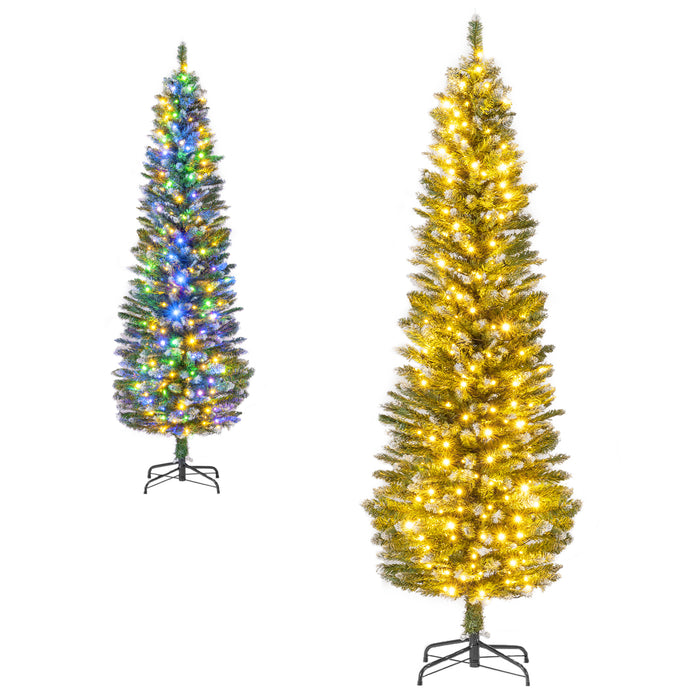 5/6 FT Artificial Christmas Tree Pre-lit Xmas Tree with 150/250 Multi-color and Warm White Switchable LED Lights-5FT
