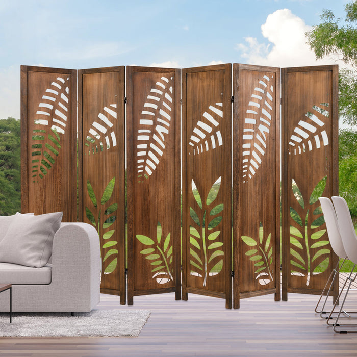 4/6  170cm Folding Room Divider with Double Action Metal Hinges-6-