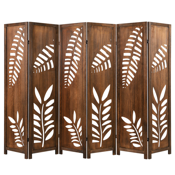 4/6  170cm Folding Room Divider with Double Action Metal Hinges-6-