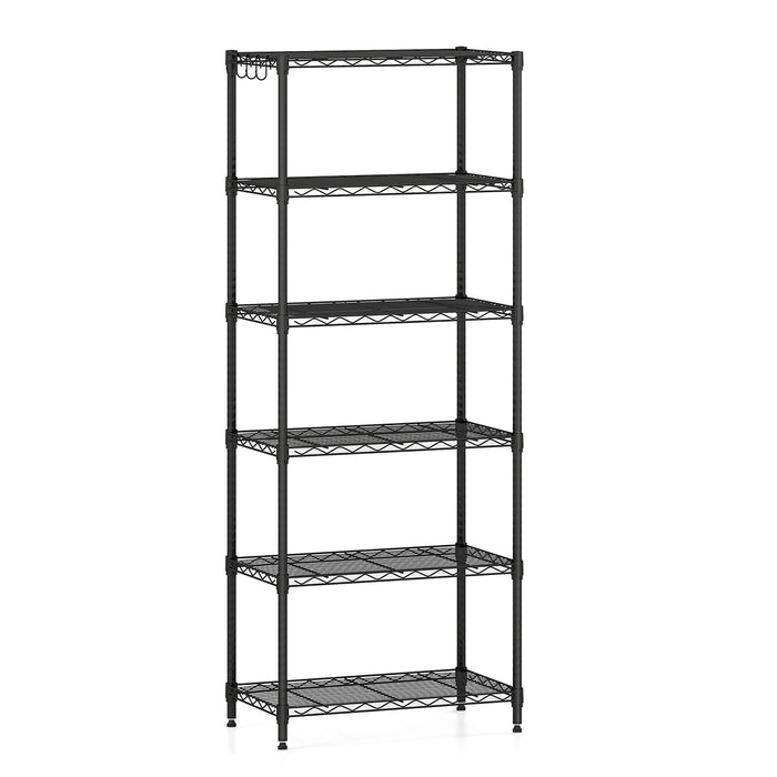 3/4/5/6-Tier Wire Shelving Unit Adjustable Metal Storage Shelves with V-shaped Shelving Rack-5-Tier-S