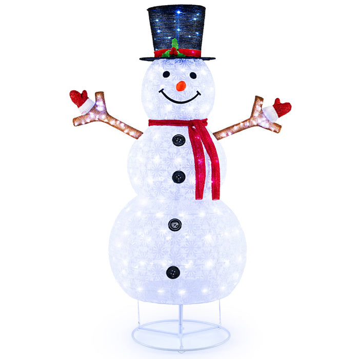 1.8 m Pop-up Christmas Snowman with 200 Cold White LED Lights and Zip Ties