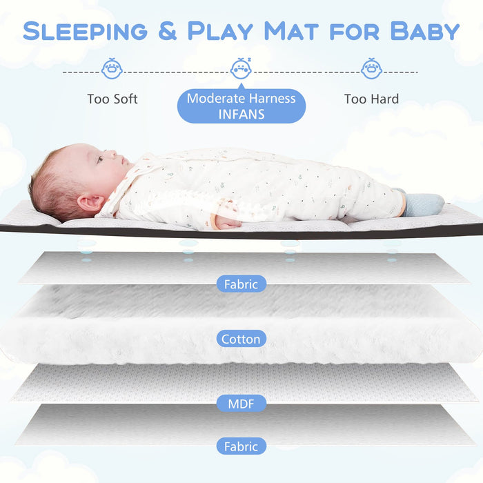 6-in-1 Baby Bed Travel Cot with Changing Table for Baby-