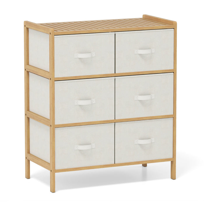 6-Drawer Dresser with 6 Foldable Fabric Drawers -