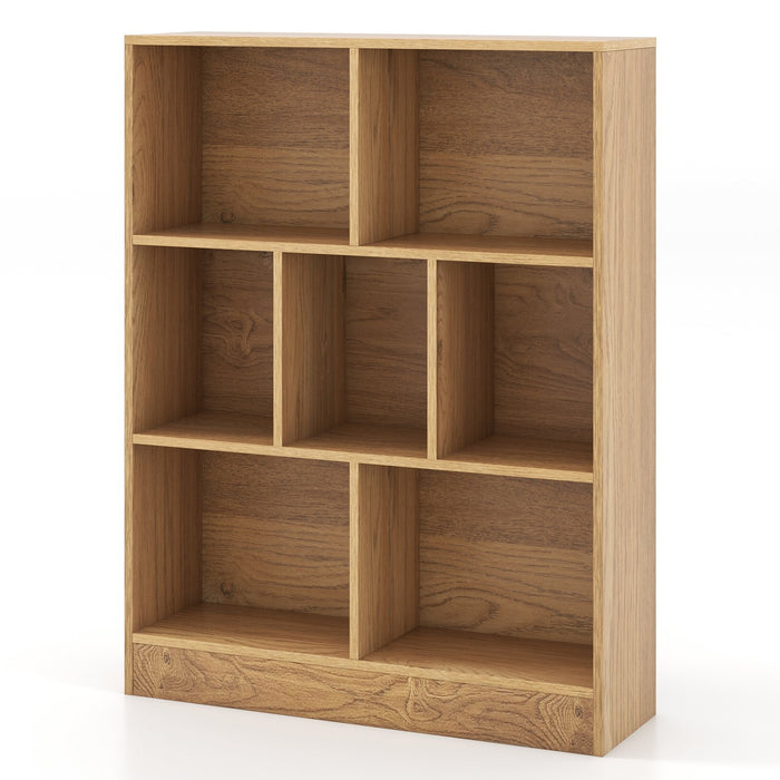 7-Cube Bookshelf with 2 Anti-Tipping Kits for Living Room and Kid’s Room-