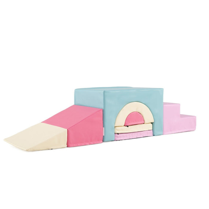 Indoor 7-Piece Foam Climbing Blocks for Crawling Climbing Sliding-