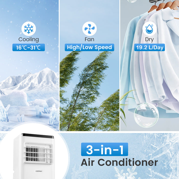 7000 BTU Portable Air Conditioner with Remote and Window Vent Kit-