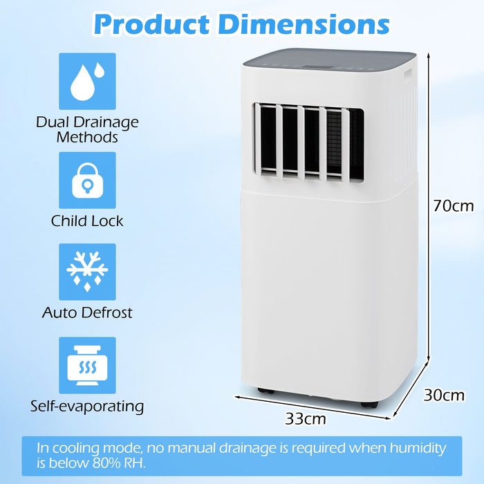 7000 BTU Portable Air Conditioner 4-In-1 Floor AC Unit-