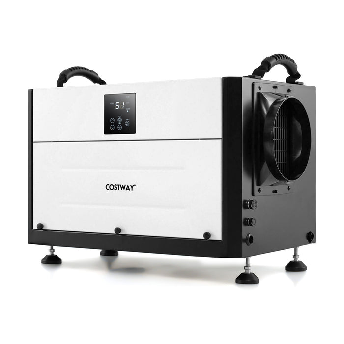 50/70L/Day Industrial Dehumidifier with Pump and Drain Hose-Blue-70L