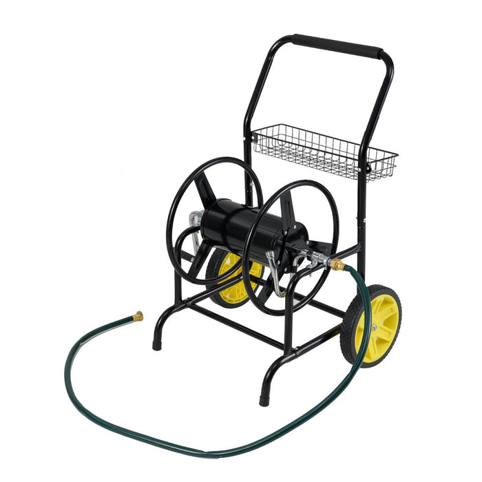 70 m of 20 mm Large Capacity Garden Hose Reel Cart with 2 Wheels-