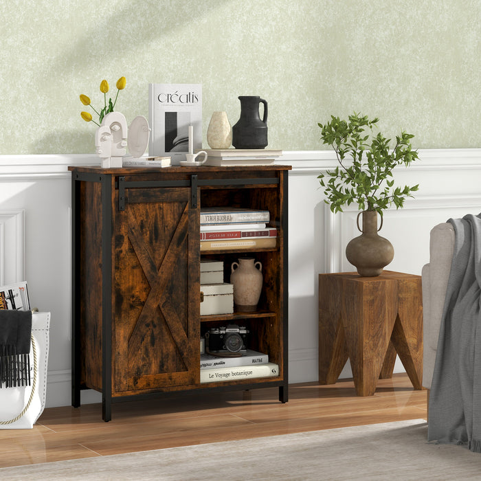 Farmhouse Accent Storage Cabinet 70 cm - Rustic Sideboard Buffet for Extra Storage - Ideal for Country Styled Homes