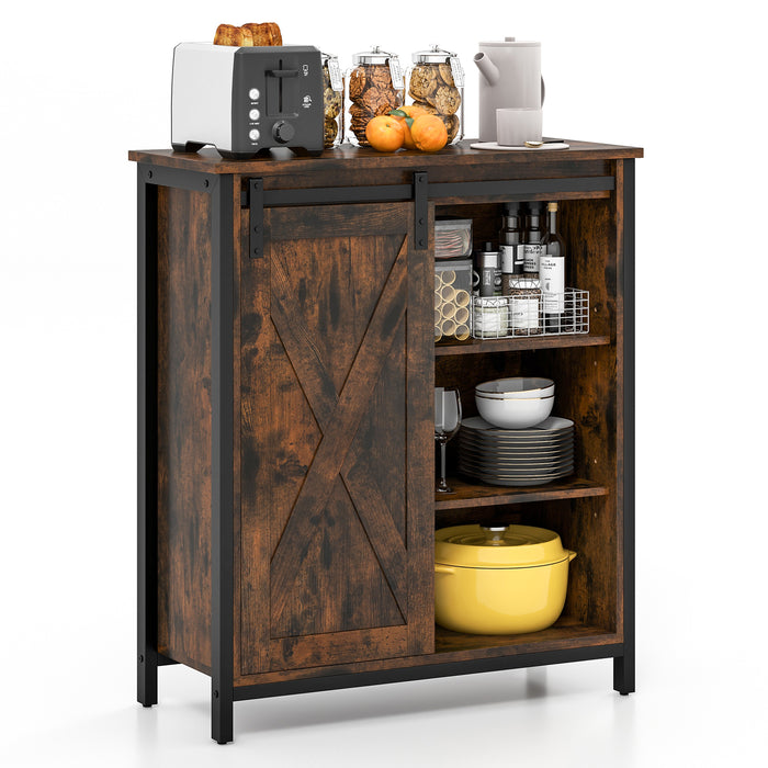 Farmhouse Accent Storage Cabinet 70 cm - Rustic Sideboard Buffet for Extra Storage - Ideal for Country Styled Homes