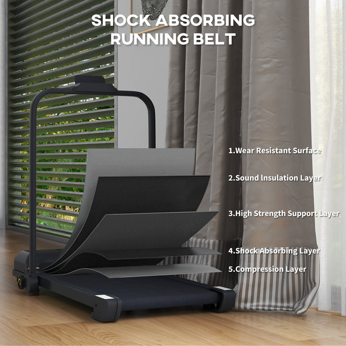 HOMCOM 2.5HP Walking Pad Treadmill, Folding Under Desk Treadmill Walking Machine, 1-10KM/H, with Remote Control