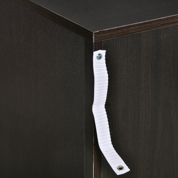 HOMCOM Bedside Cabinet with Drawer and Shelf, White Bedside Table for Bedroom, Living Room, Nightstand Side Table with Metal Rail Set of 2