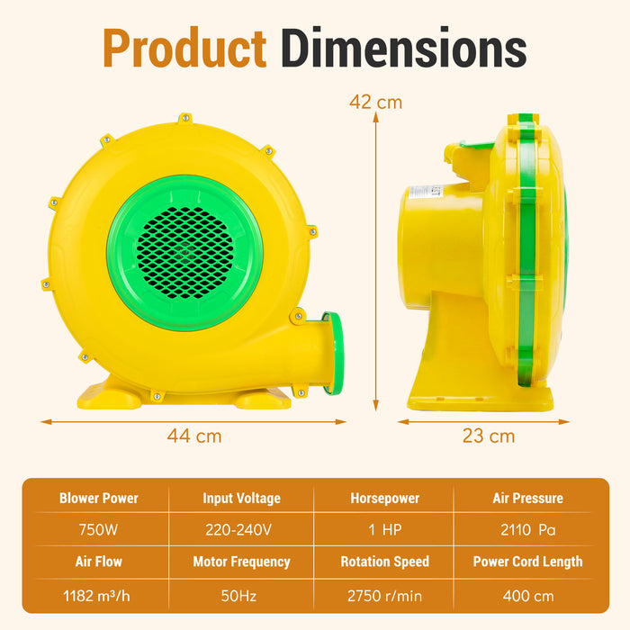 550W Bounce House Air Blower with Handle
