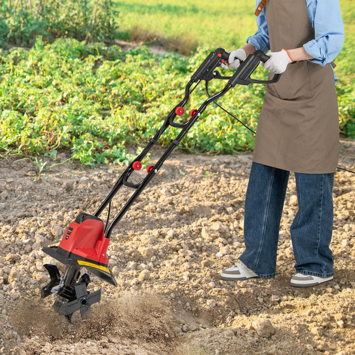 750W Powerful Foldable Garden Rototiller for Lawn Soil Digging-