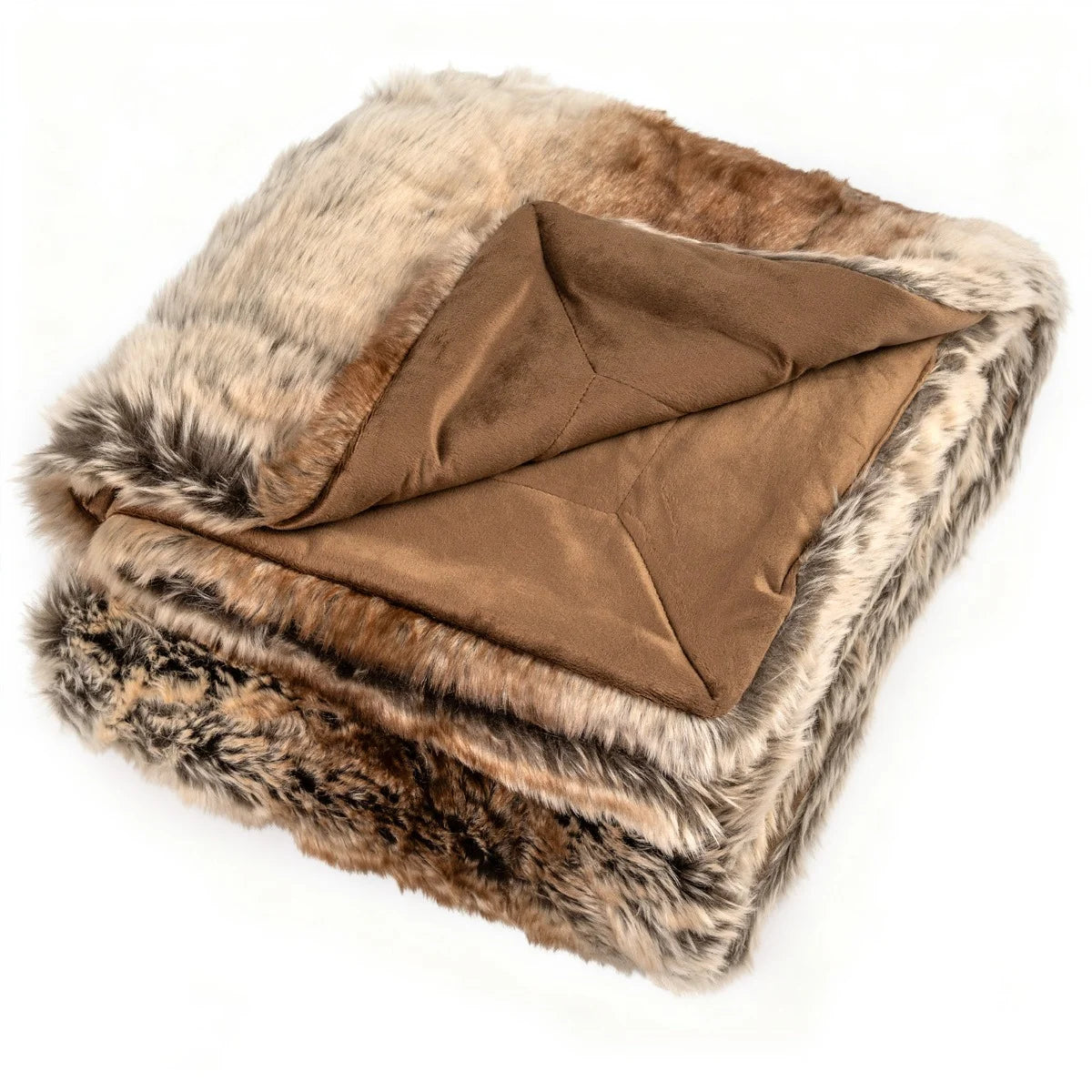 760GSM Soft Plush Fuzzy Luxury Faux Raccoon Fur Blanket