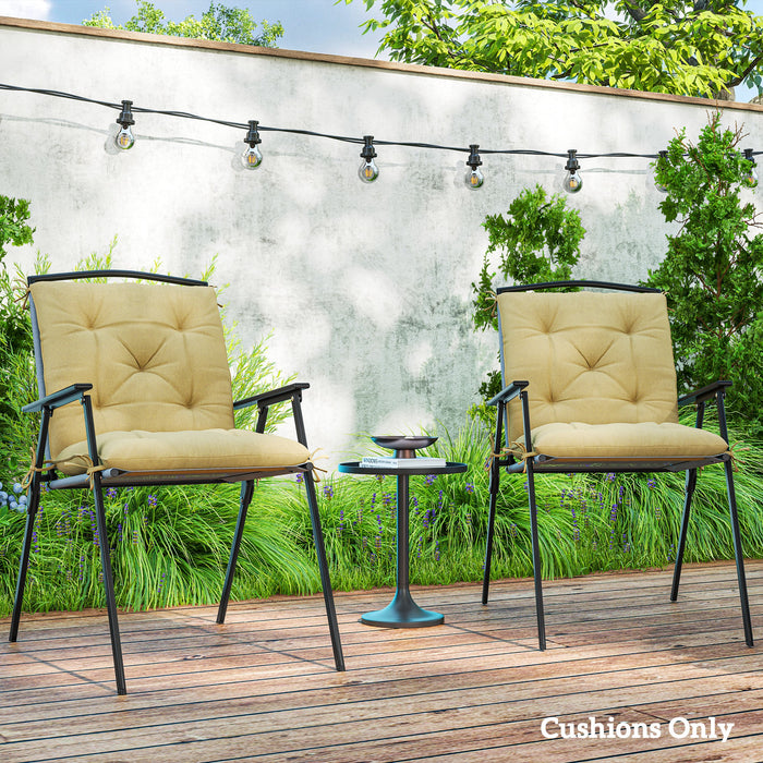 Outsunny Set of Two Outdoor Seat Cushions - Khaki
