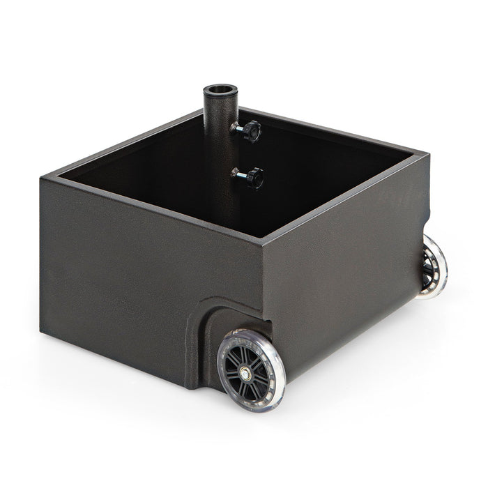 77kg 2-IN-1 Patio Umbrella Base with 2 Universal Wheels