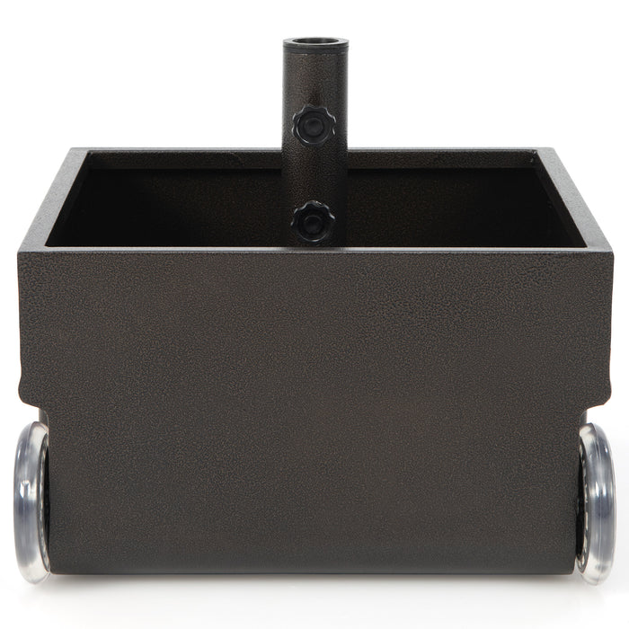 77kg 2-IN-1 Patio Umbrella Base with 2 Universal Wheels