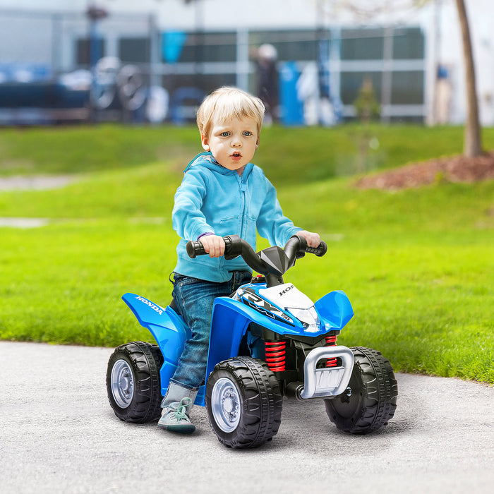 Honda 6V Electric Quad Bike for Kids - Battery-Powered ATV Ride On, Blue - Ideal for Toddlers Aged 1.5-3 Years