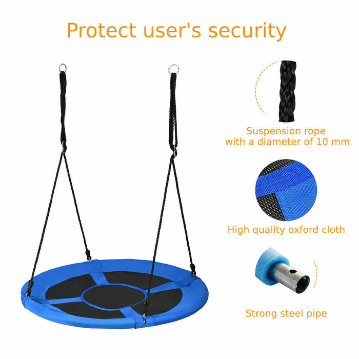 100cm Children Flying Saucer Tree Swing with Adjustable Rope-
