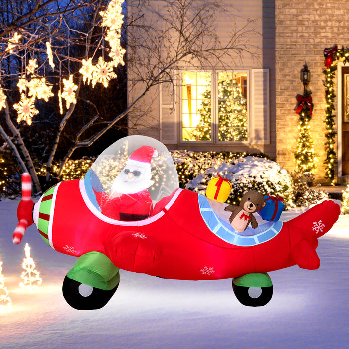 7.2 Feet Animated Inflatable Santa on Plane