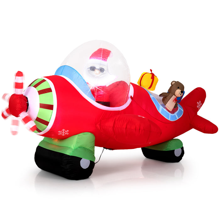 7.2 Feet Animated Inflatable Santa on Plane