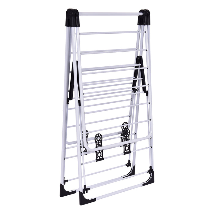 Winged Clothes Airer - Adjustable Indoor Laundry Rack, Folding Washing Dryer - Ideal for Compact Spaces and Quick Drying Needs