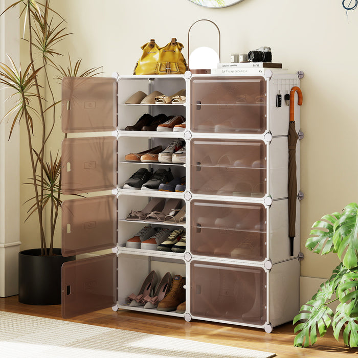 6 Tier Shoe Storage Cabinet with Removable Shelves