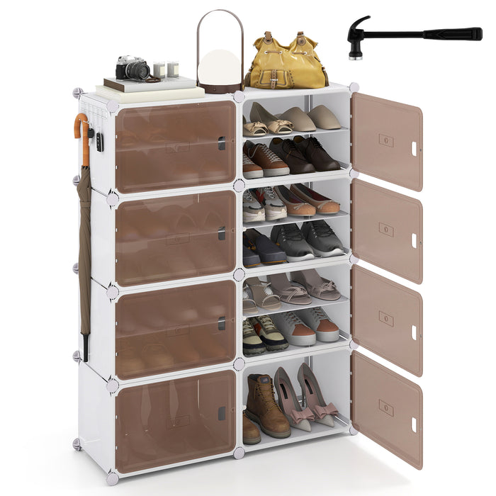 6 Tier Shoe Storage Cabinet with Removable Shelves