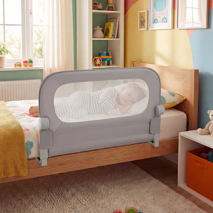 80 cm Long Adjustable Baby Bed Rail Guard with Extra Buckle-