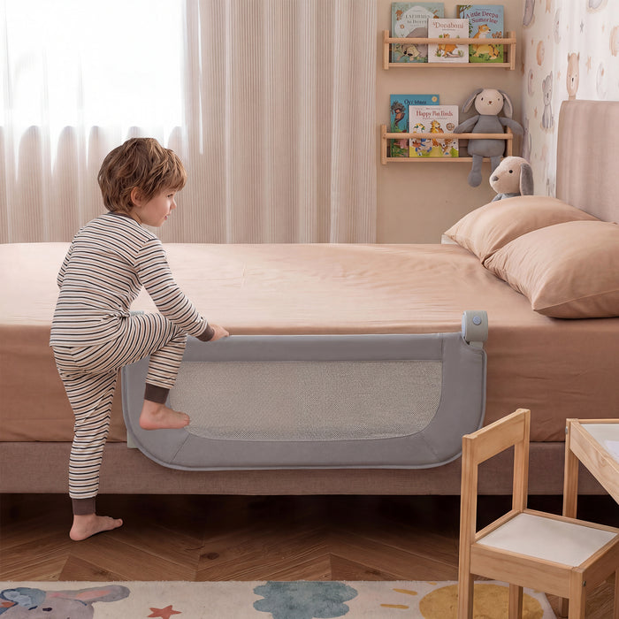 80 cm Long Adjustable Baby Bed Rail Guard with Extra Buckle-