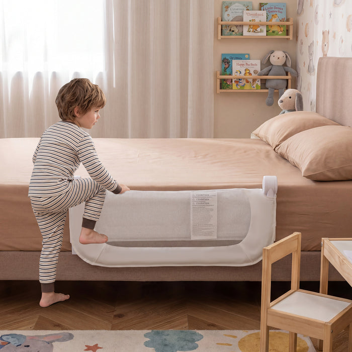 80 cm Long Adjustable Baby Bed Rail Guard with Extra Buckle-