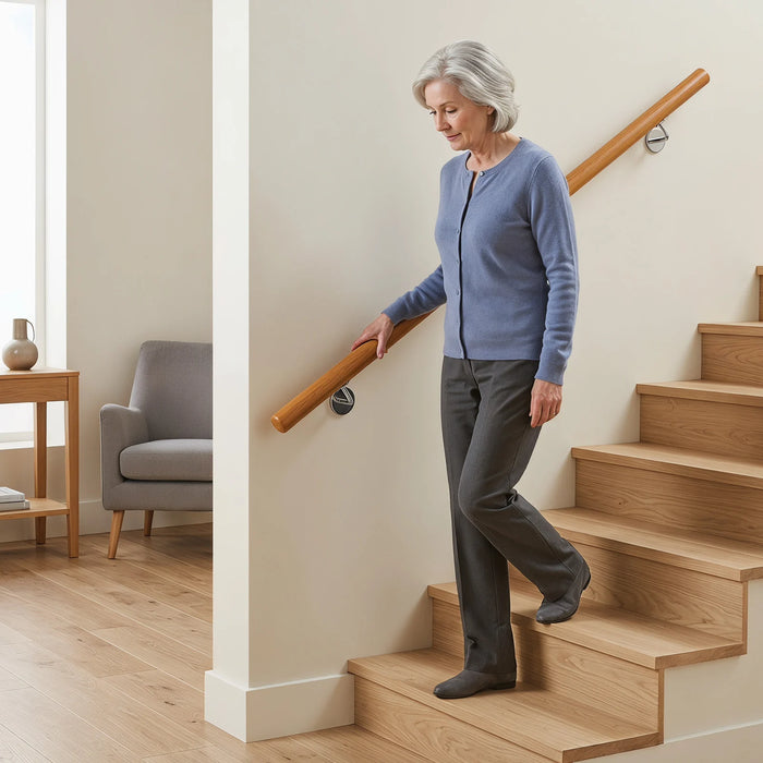 100 cm Stair Railing Indoor with Stainless Steel Wall Brackets