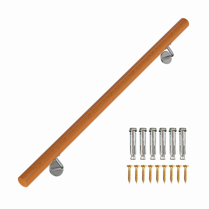 100 cm Stair Railing Indoor with Stainless Steel Wall Brackets