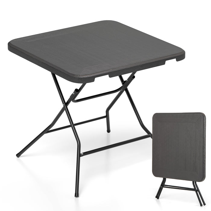 80 cm Square Folding Picnic Table 4-Person Patio Dining Table-