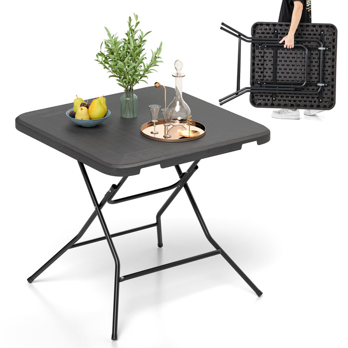 80 cm Square Folding Picnic Table 4-Person Patio Dining Table-