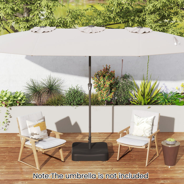 80 kg Patio Umbrella Base with 2 Sandbags and Dust-