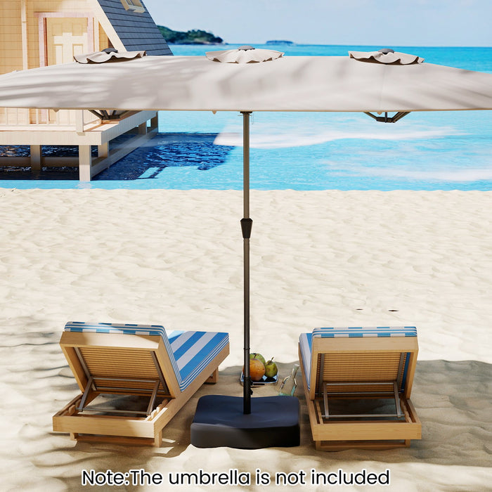 80 kg Patio Umbrella Base with 2 Sandbags and Dust-