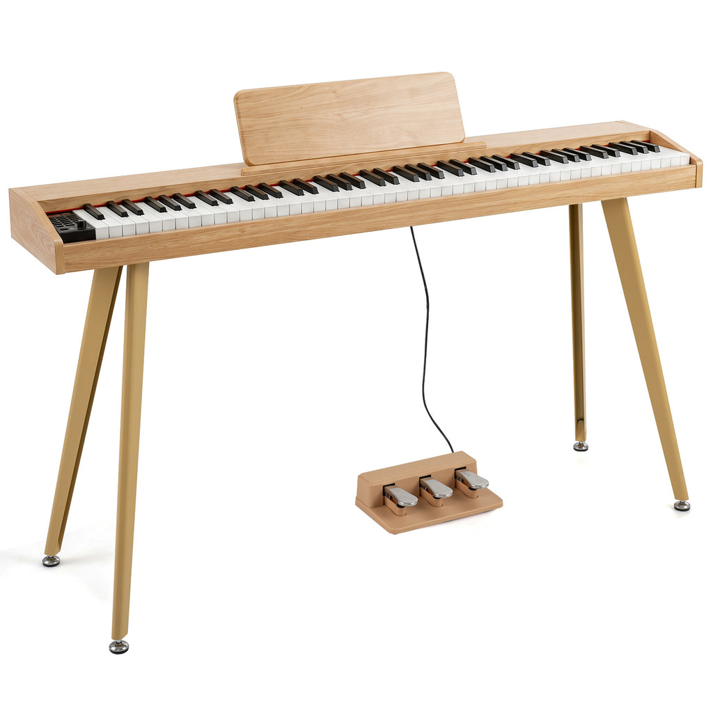88-Key Digital Piano with 3 Pedals and 800 Tones and USB MIDI for Beginners-