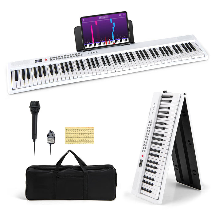 88 Key Foldable Electric Keyboard Piano for Kids Adults Beginners-