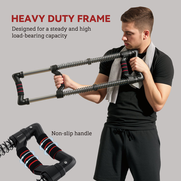 SPORTNOW Chest Expander, with 10-80kg Adjustable Resistance, for Home Gym, Office, Travel Workout